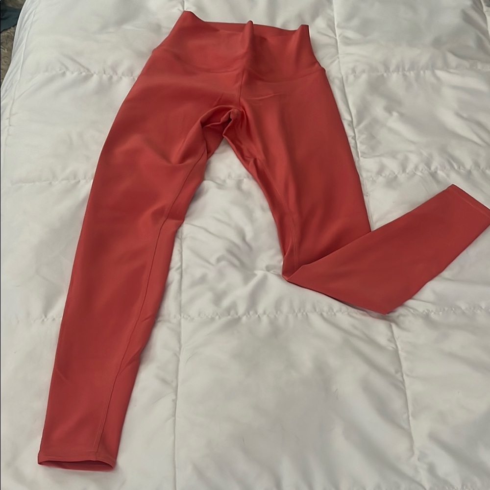 ALO Yoga High-Rise Leggings in Coral Red